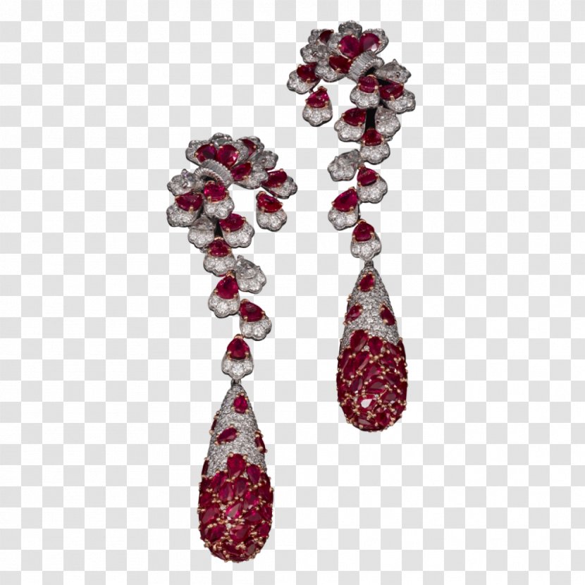 Ruby Earring Butani Jewellery Ltd. Jewelry Design - Diamond - Upscale Transparent PNG