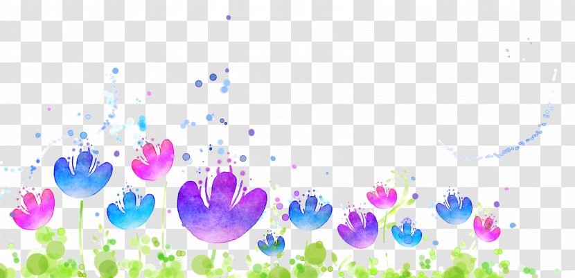 Watercolour Flowers Watercolor Painting - Flowering Plant Transparent PNG