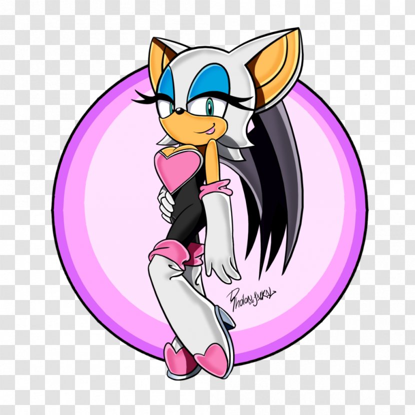 Whiskers Rouge The Bat Sonic Mega Collection Cat - Heart Transparent PNG