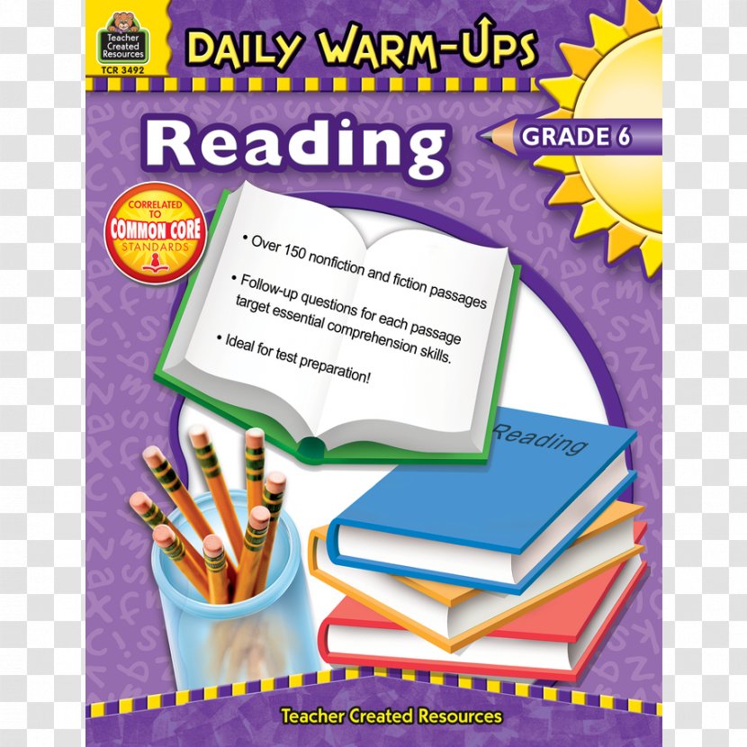Daily Warm-Ups: Reading Grade 7 Reading, 3 1 Warm-Ups Nonfiction 2 Language Review - Yellow - Book Transparent PNG