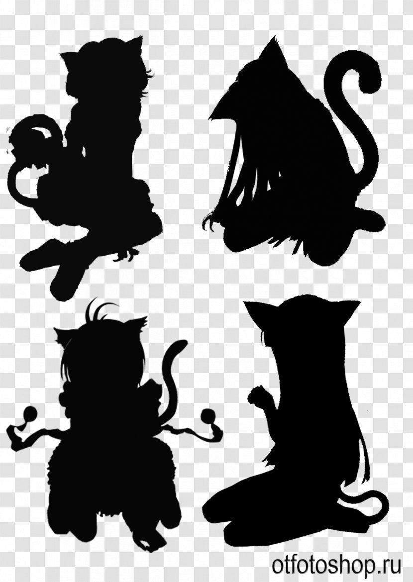 Cat Clip Art Silhouette Shadow - Carnivoran Transparent PNG
