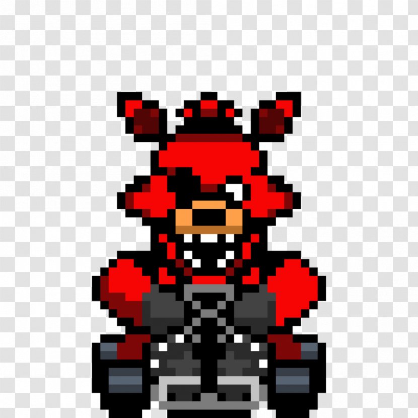 Pixel Art Five Nights At Freddy's - Red - Nightmare Foxy Transparent PNG