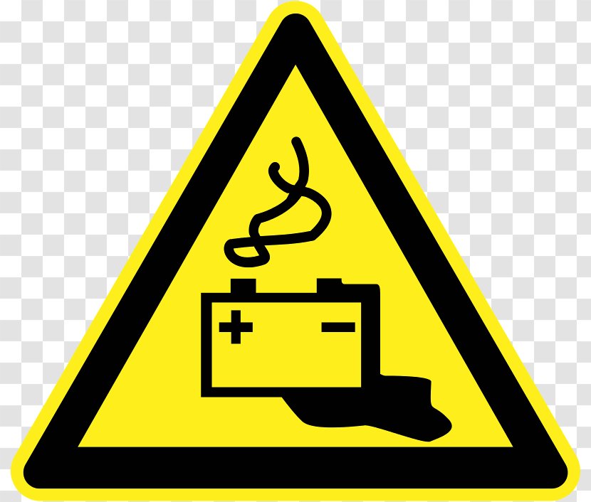 Battery Charger Warning Sign Hazard Symbol Safety - Traffic - Signs Transparent PNG