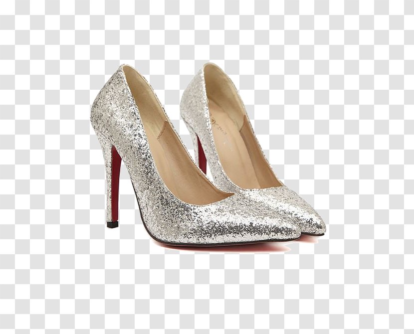 Heel Beige Shoe Bride Hardware Pumps - Bridal - Silver Kitten Shoes For Women Transparent PNG