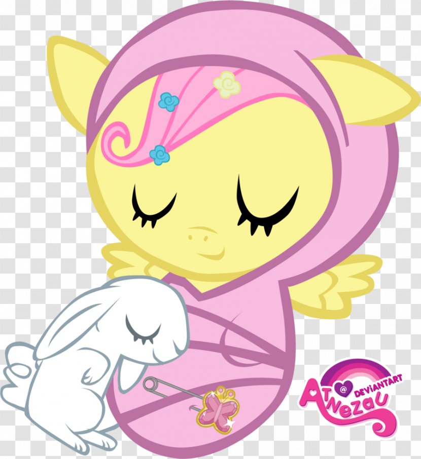 Fluttershy Pinkie Pie My Little Pony Rainbow Dash - Frame - Angel Baby Transparent PNG