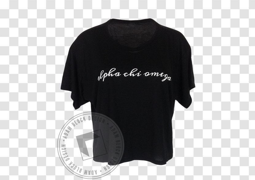 T-shirt Sleeve Outerwear Font - Black M - Chi Omega Transparent PNG