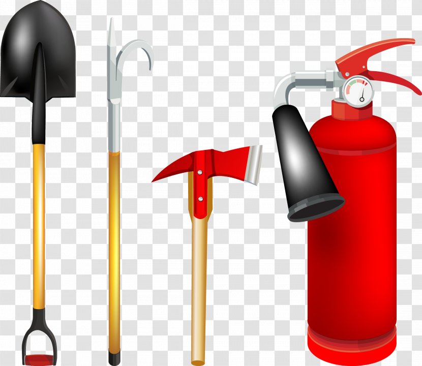 Firefighter Firefighting Tool Clip Art - Vector Fire Extinguisher Transparent PNG