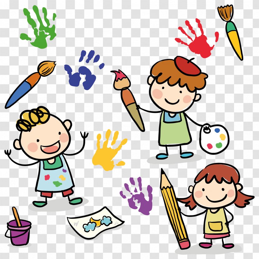Children's Drawing Painting - Text Transparent PNG