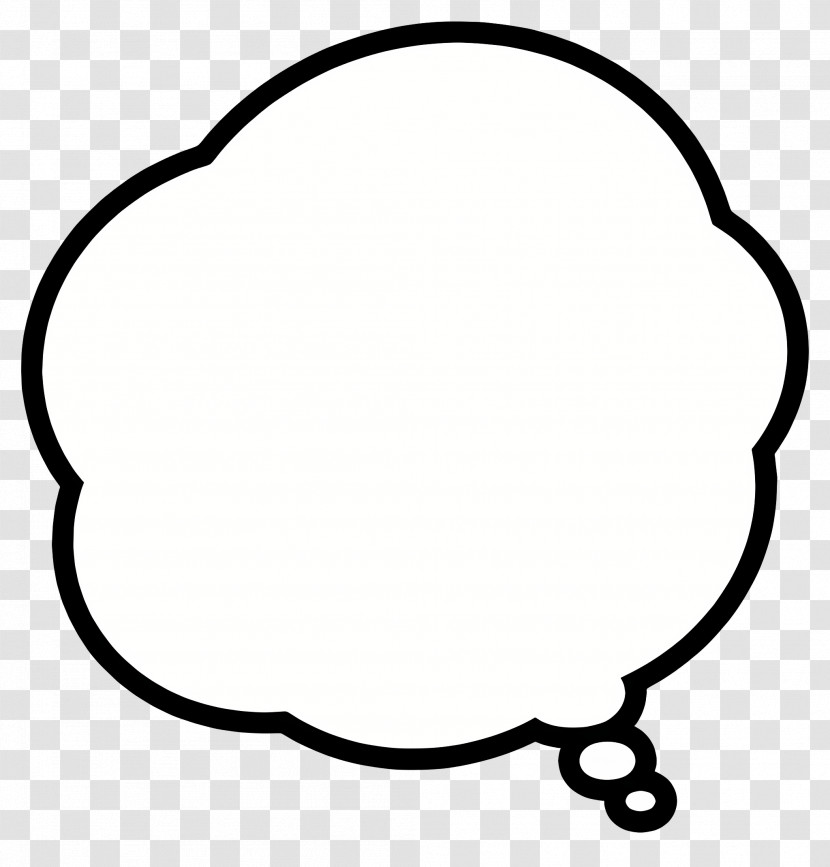 Thinking Icon - Blank Comic Thought Bubble Illustration Transparent PNG