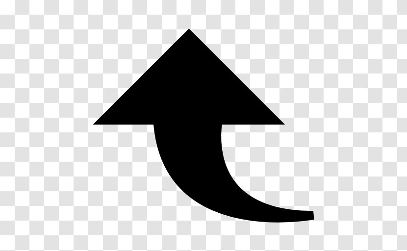 Arrow Symbol - Black And White Transparent PNG