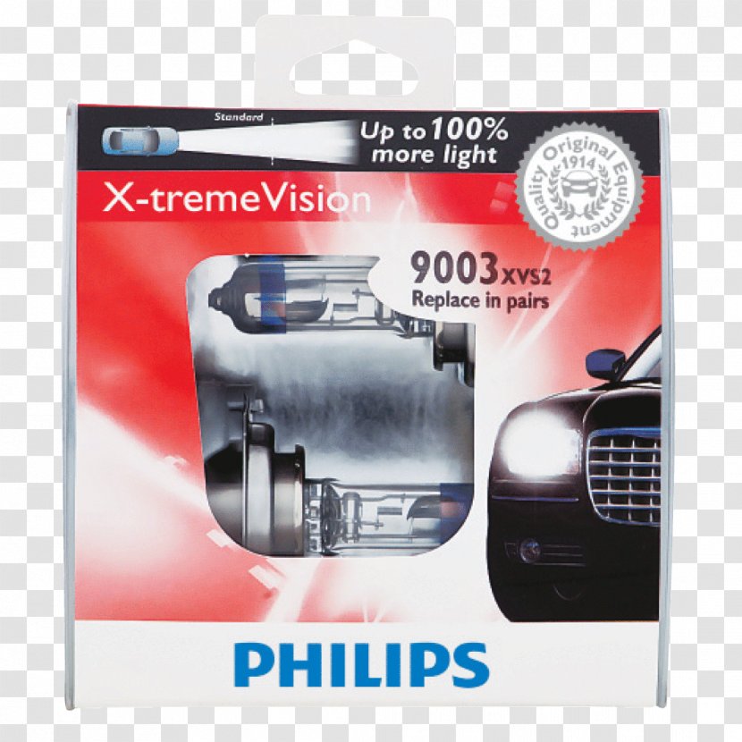Incandescent Light Bulb Car Headlamp Philips - Brand - Headlights Transparent PNG
