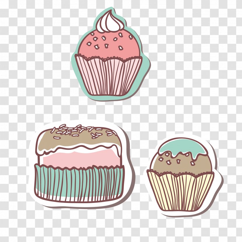 Cupcake Cream Pie Muffin Milk - Baking Cup - Blueberry Cake Transparent PNG