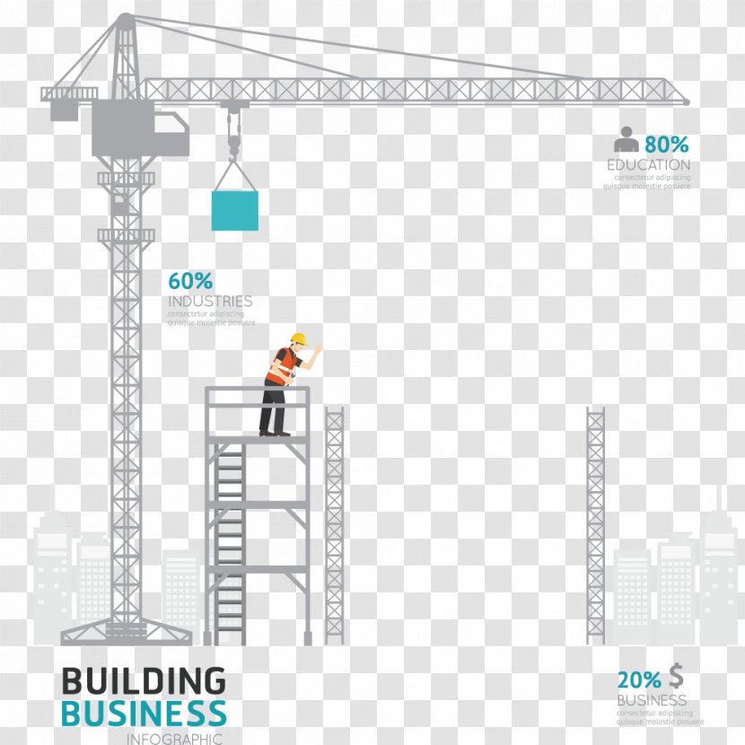 Infographic Architectural Engineering Clip Art - Diagram - Vector Building Scene Transparent PNG