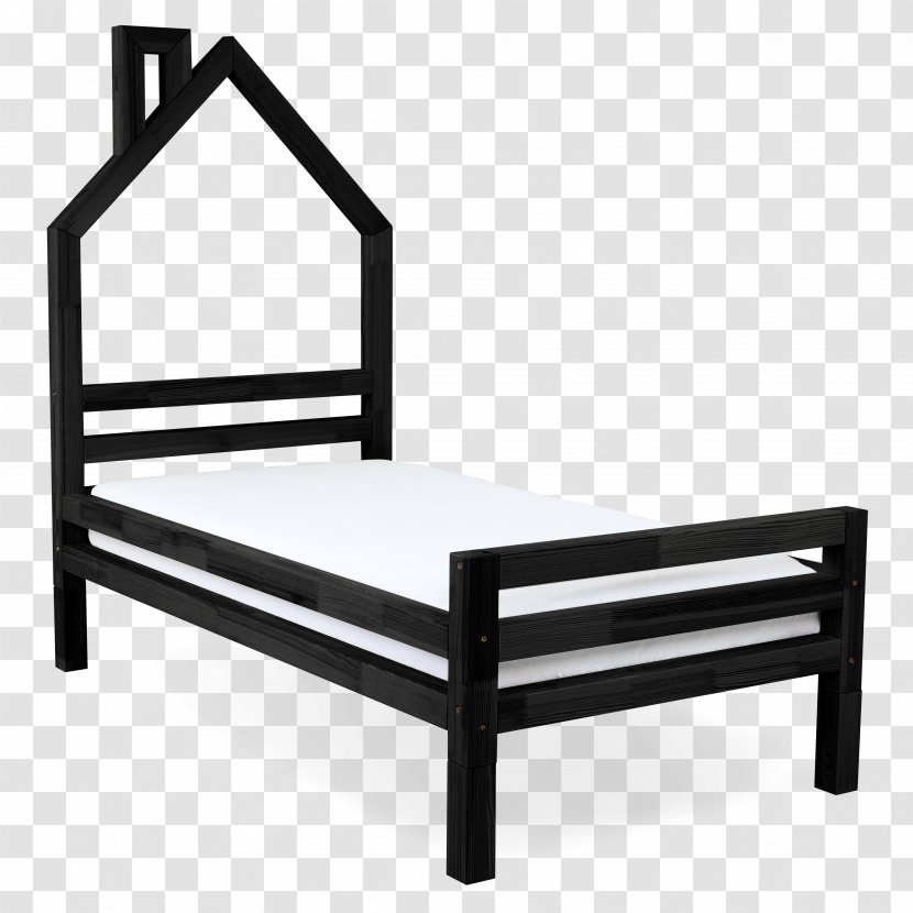 Bed Frame Cots Furniture Bunk - Black And White Transparent PNG