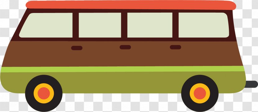 Cartoon Bus - Colorful Transparent PNG