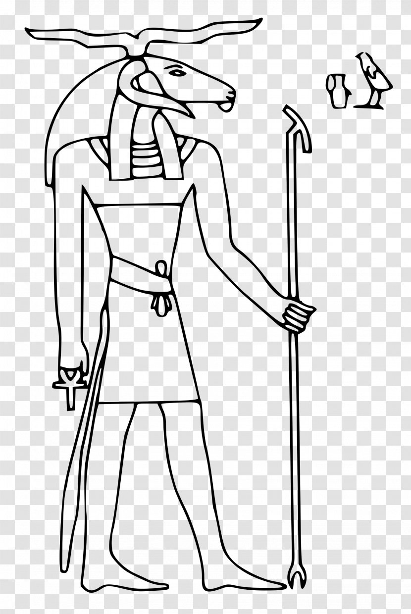Ancient Egyptian Deities Coloring Book Deity - Standing - Egypt Transparent PNG
