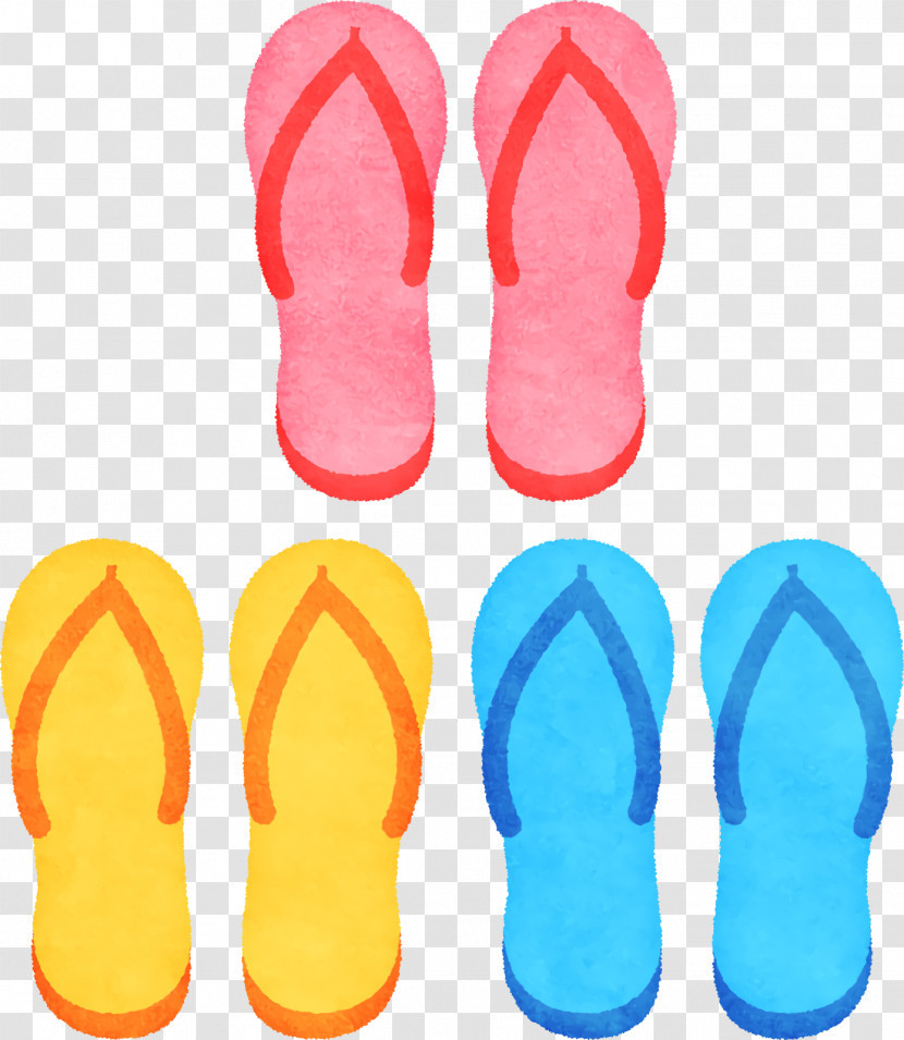 Flip-flops Slipper Shoe Electric Blue Transparent PNG