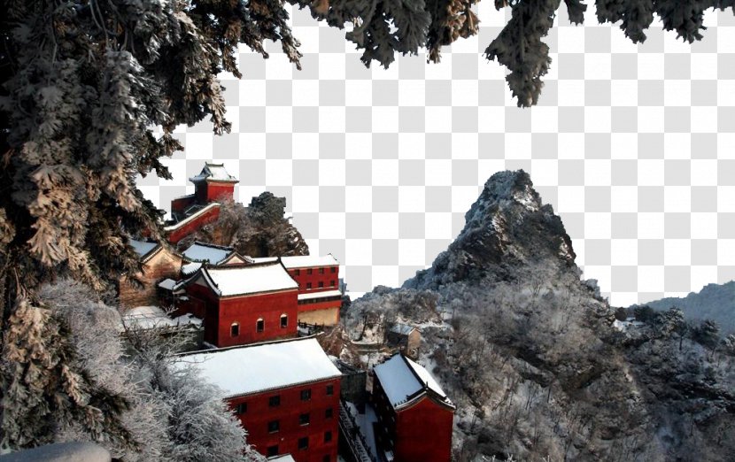 Wudang Mountains U5357u5ca9u5bab Zixiao Palace Mount Lu U9f8du982du9999 - Geological Phenomenon - Jinding Taihe Snow Transparent PNG