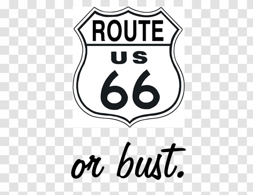 U.S. Route 66 In California Road Highway Missouri - Black Transparent PNG