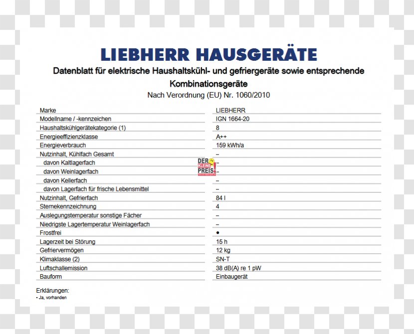 Liebherr Group Refrigerator Freezers Cave à Vin WK 161 - Liter Transparent PNG