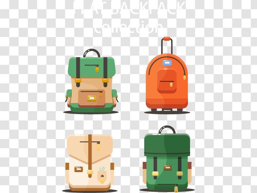 Bag Backpack Suitcase Travel - Four Bags Transparent PNG