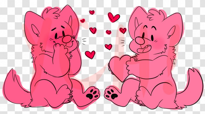 Cat Valentine's Day Pig Illustration Horse - Heart Transparent PNG