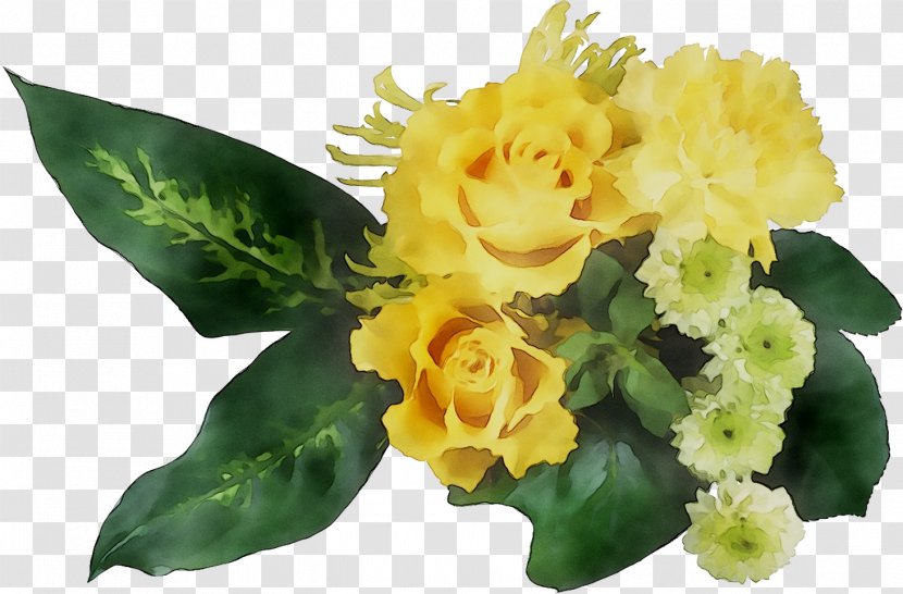 Floral Design Cut Flowers Flower Bouquet Yellow - Rose Family - Plant Transparent PNG