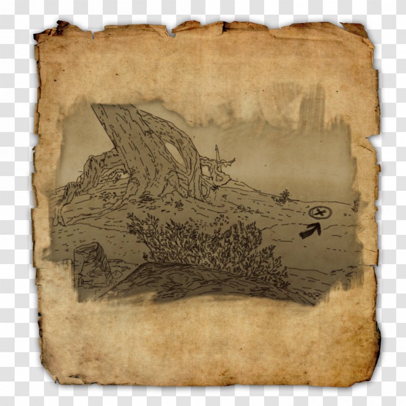 Treasure Map The Elder Scrolls Online Island - Silhouette - Old Transparent PNG