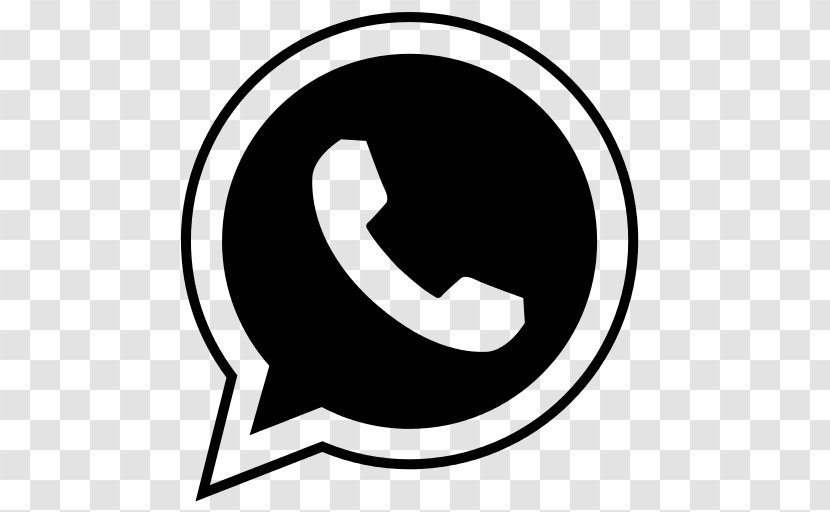 WhatsApp Logo - Monochrome - Whatsapp Transparent PNG