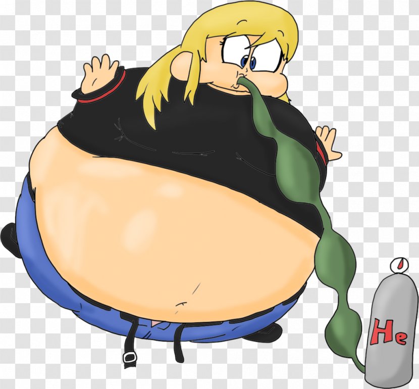 Inflation girl belly Fit to