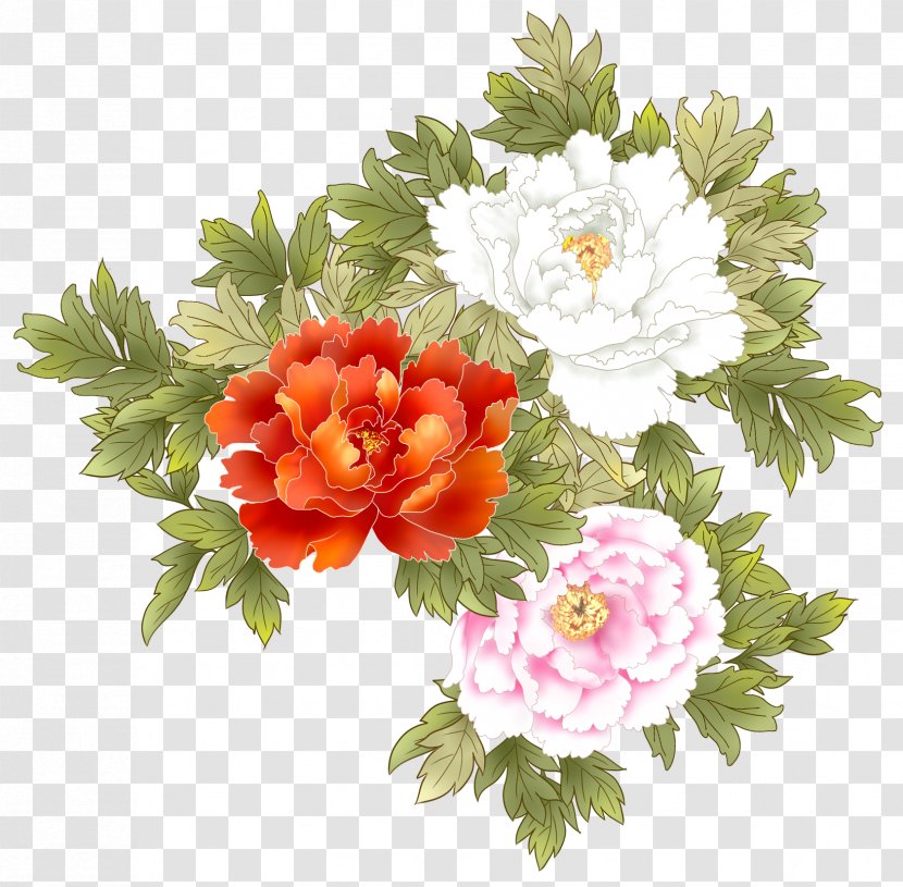 Floral Design Peony Flower - Bouquet - Blooming Pattern Transparent PNG
