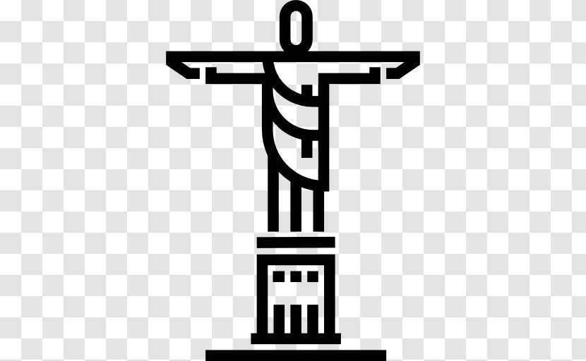 Christ The Redeemer Monument Statue Clip Art - Black And White - Symbol Transparent PNG