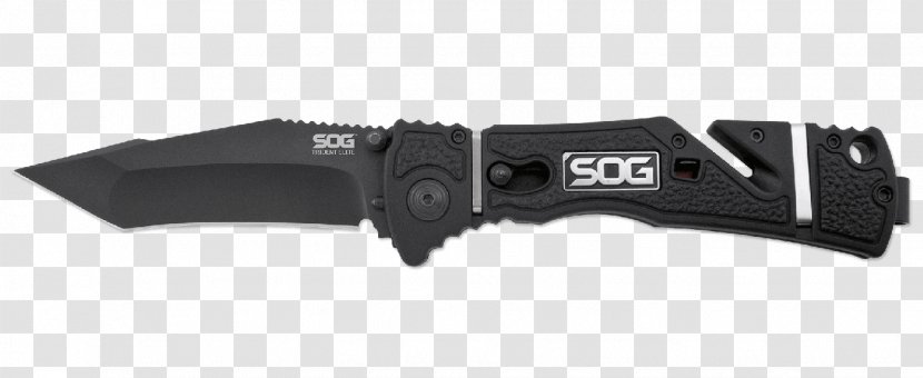 Pocketknife SOG Specialty Knives & Tools, LLC Tantō Serrated Blade - Sog Tools Llc - Trident Knife Transparent PNG