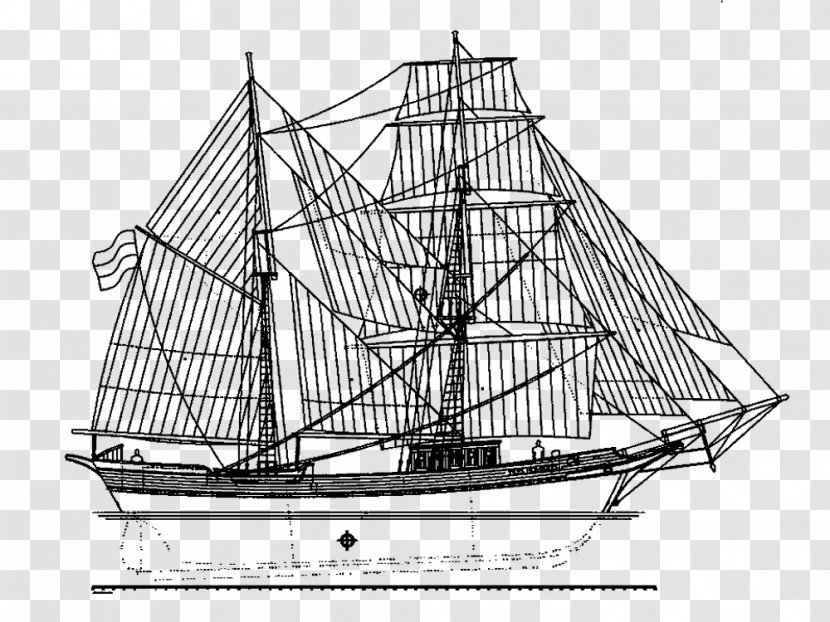 Sailing Ship Brigantine Schooner - Scow - Sail Transparent PNG