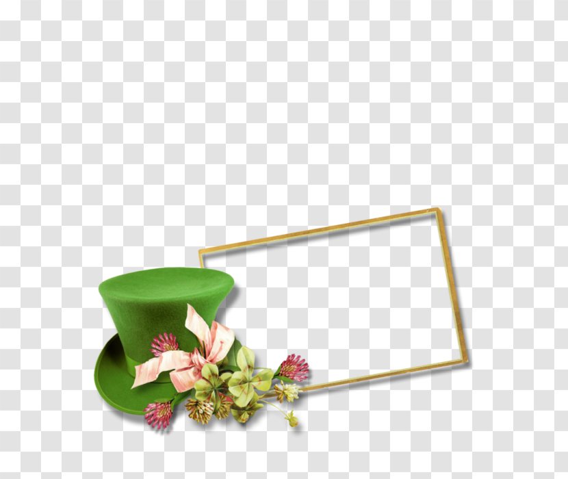 Bowler Hat Designer Clip Art - Emerald - Flower Border Transparent PNG