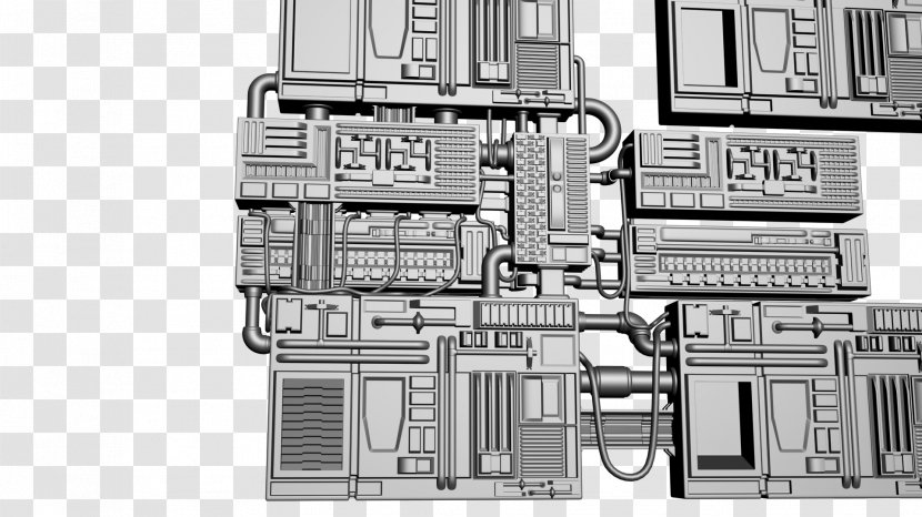 Facade Building - Monochrome - Design Transparent PNG