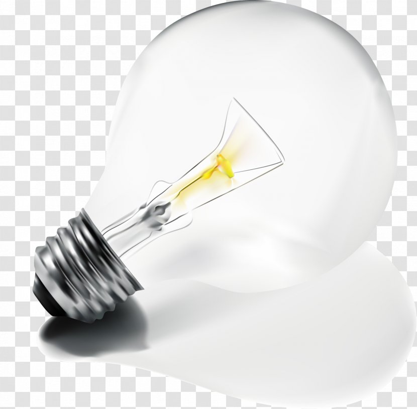 Incandescent Light Bulb Lamp Electric - Electrical Filament - Vector Decoration Transparent PNG
