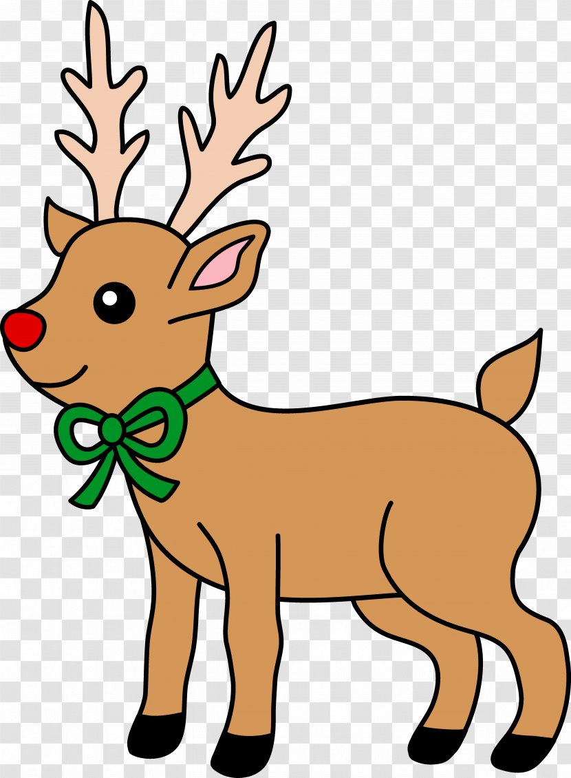 Rudolph Santa Clauss Reindeer Christmas Clip Art - Antler - Cliparts Atlers Transparent PNG