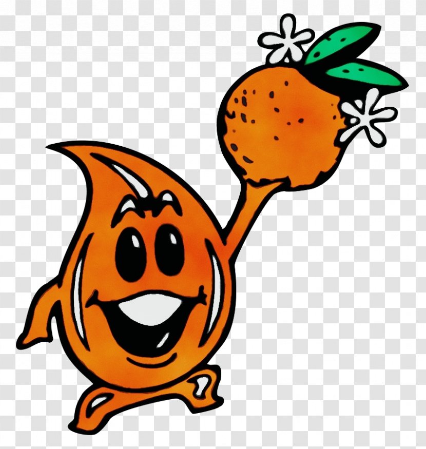 Orange - Paint - Happy Cartoon Transparent PNG