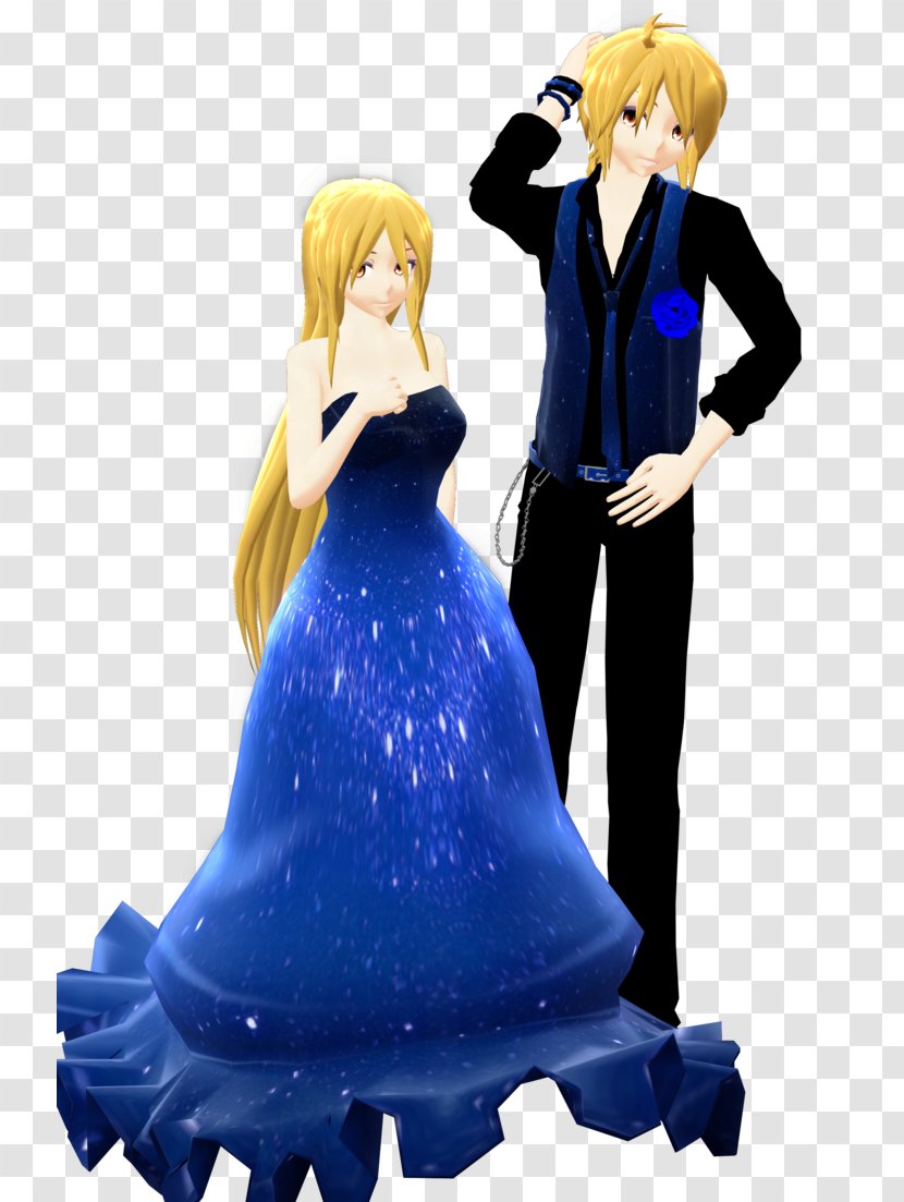 Figurine Cartoon Character Fiction - Mmd Dress Transparent PNG