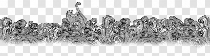 Black And White Photography Chicken Clip Art - Line - Wave Transparent PNG
