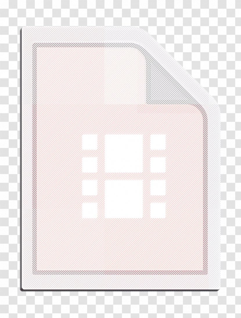 Movie Icon - Media - Beige Rectangle Transparent PNG