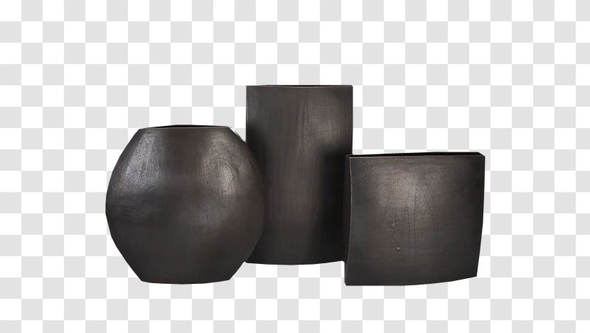 Vase Decorative Arts Flowerpot - Pottery - Simple Black Decoration Transparent PNG