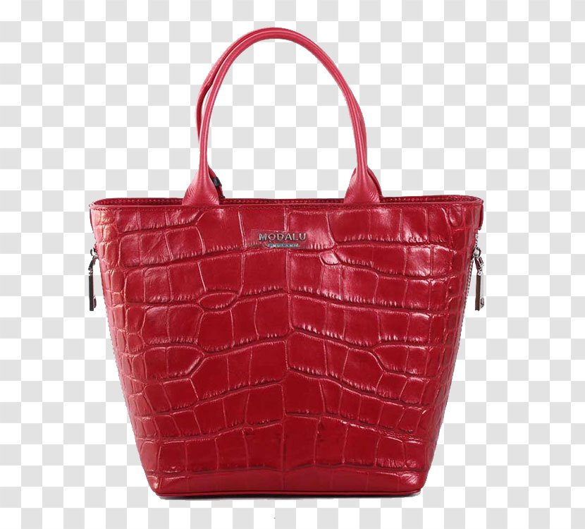 Tote Bag Red Leather Handbag - Magenta - MODALU Alligator Ms. Messenger Transparent PNG