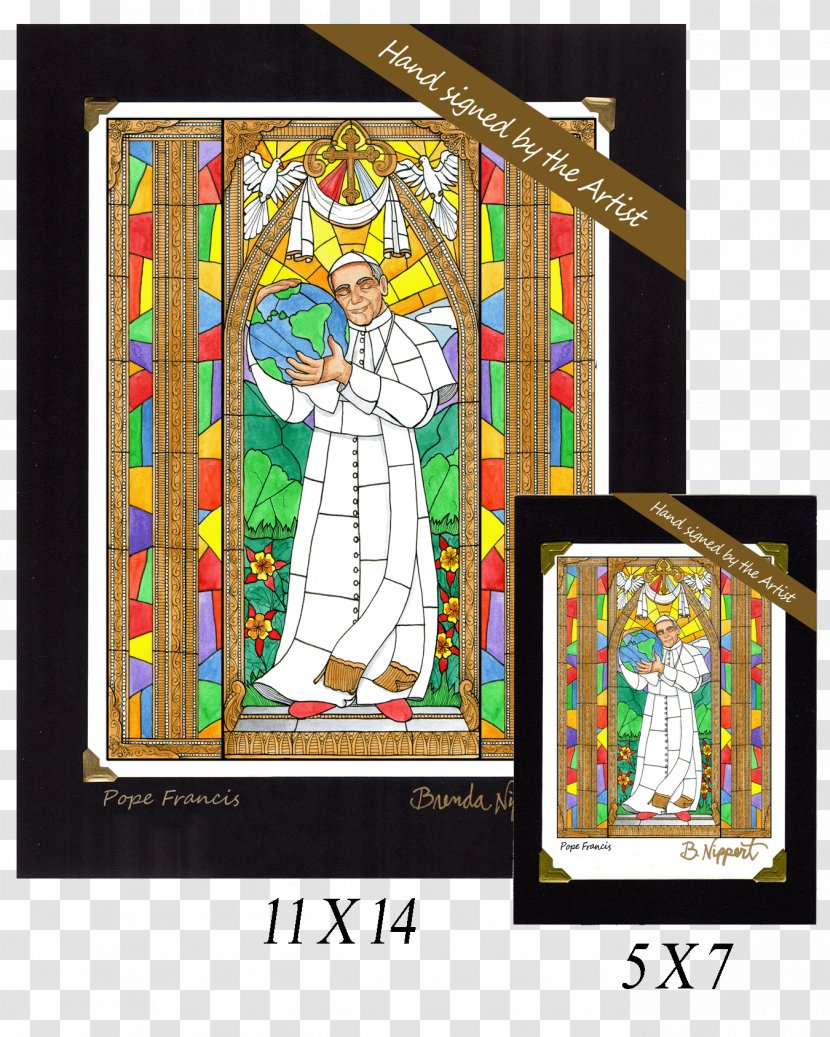 Mary Untier Of Knots Titles Art Drawing - Stained Glass - Pope Francis Transparent PNG