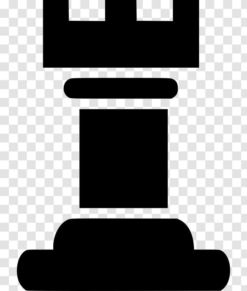 Chess Piece Rook King - Black And White Transparent PNG