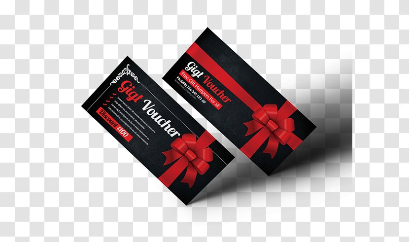 Gift Card Brand Business Cards Voucher - Credit Transparent PNG