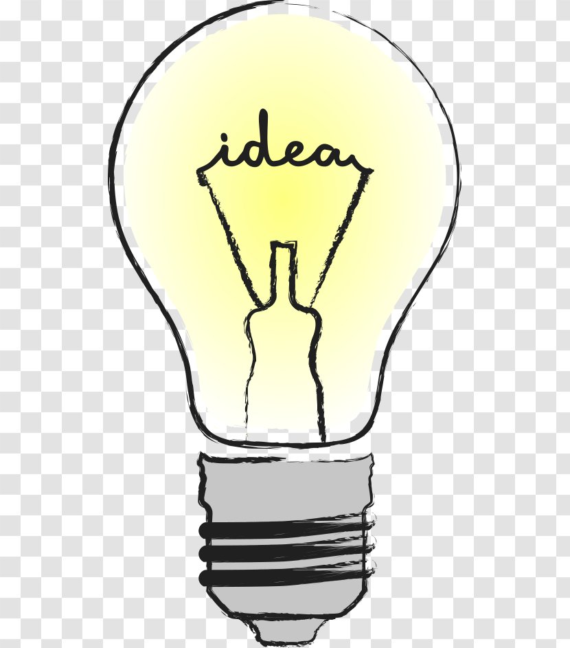 Incandescent Light Bulb Lamp Drawing Icon - Logo - Yellow Transparent PNG