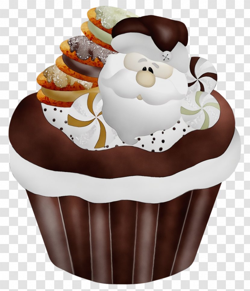 Chocolate - Watercolor - Muffin Transparent PNG