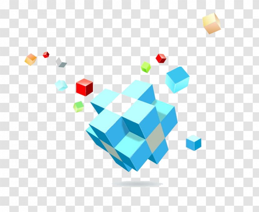 Rubiks Cube Information Pocket - Popular Science - Blue Picture Material Transparent PNG